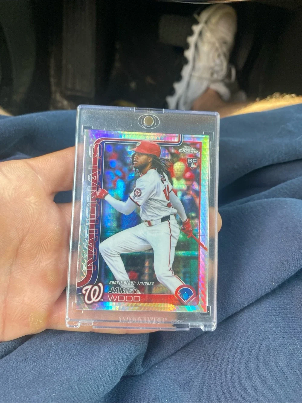 2025 Topps Chrome Update JAMES WOOD #USC95 RC Prism Refractor Nationals